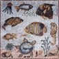 Handmade Sea Animal Marble Mosaic Tile Mural (32" x 32")