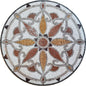 Handmade Marble Mosaic Medallion: 24" Floral Stone Art Tile