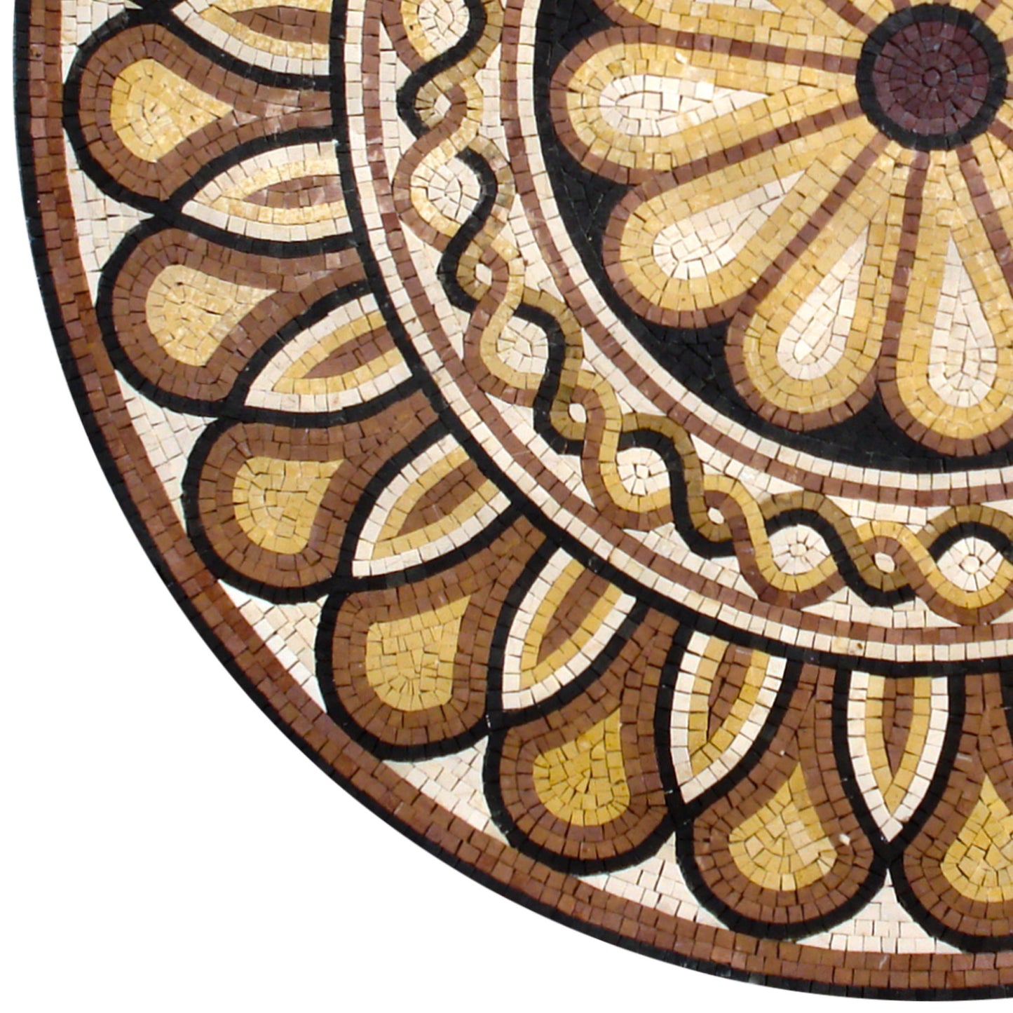 Artistic Harmony - 36-Inch Handmade Pattern Marble Mosaic Medallion - Tile Design Art Décor - Customization available