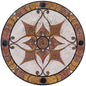Handmade Dusky Rose Marble Mosaic Medallion Art - 25"