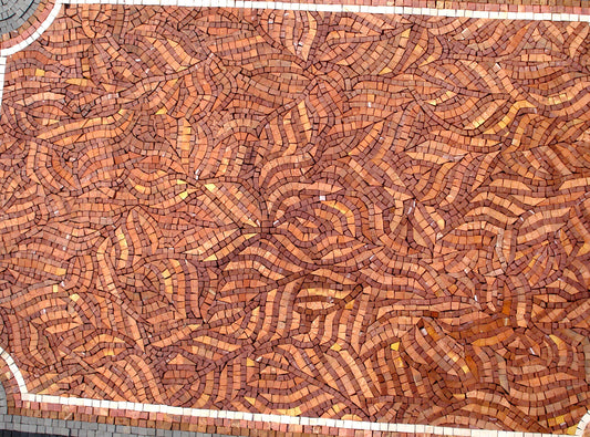 Handmade Marble Mosaic Rug: Stone Floral Medallion, Home Decor
