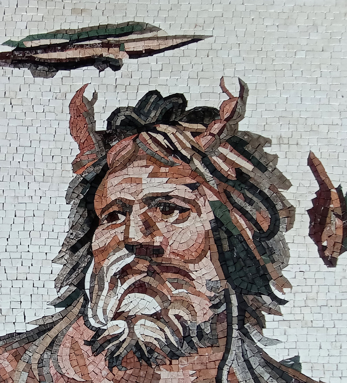 Tethys Oceanus Handmade Marble Mosaic Art Tiles: Italian Reproduction
