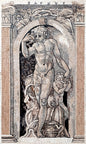 Dionysus Mosaic Tile: Handmade Greek God Bacchus Art (60” x 36”)