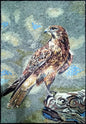 FALCON ART BACKSPLASH | Wild Bird Mosaic Tiles For Living Room Walls | Falcon Artwork Tiles For Interior Hall And Rooms Decor