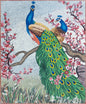 Handmade Peacock Mosaic Tile Art: Interior Wall Decor (56” x 40”)