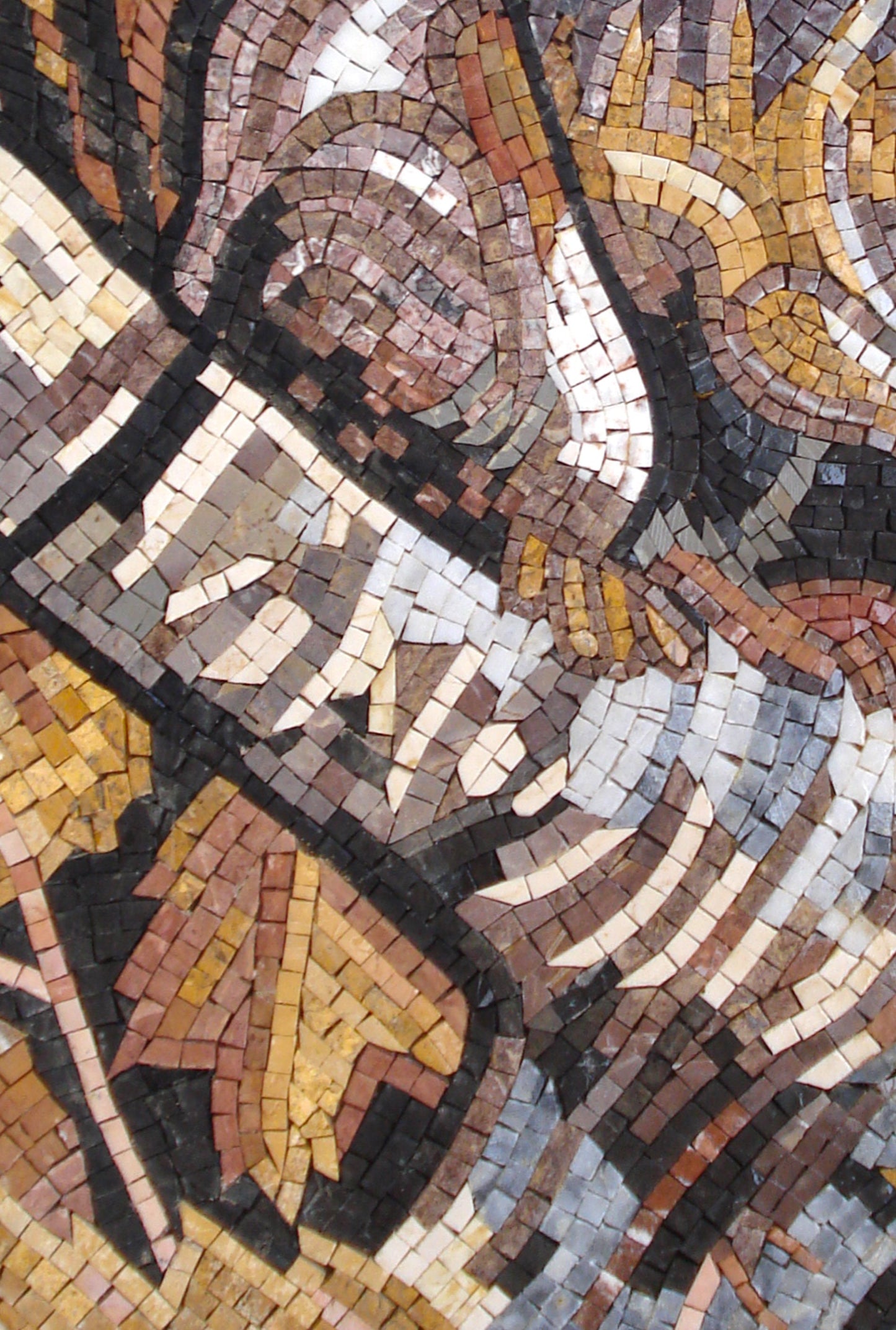 Handmade Squirrel Mosaic Tile Art: Marble Wall Decor (32" x 22")
