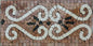 Floral Marble Mosaic Border Tile: Handmade Geometric Art (6x40")