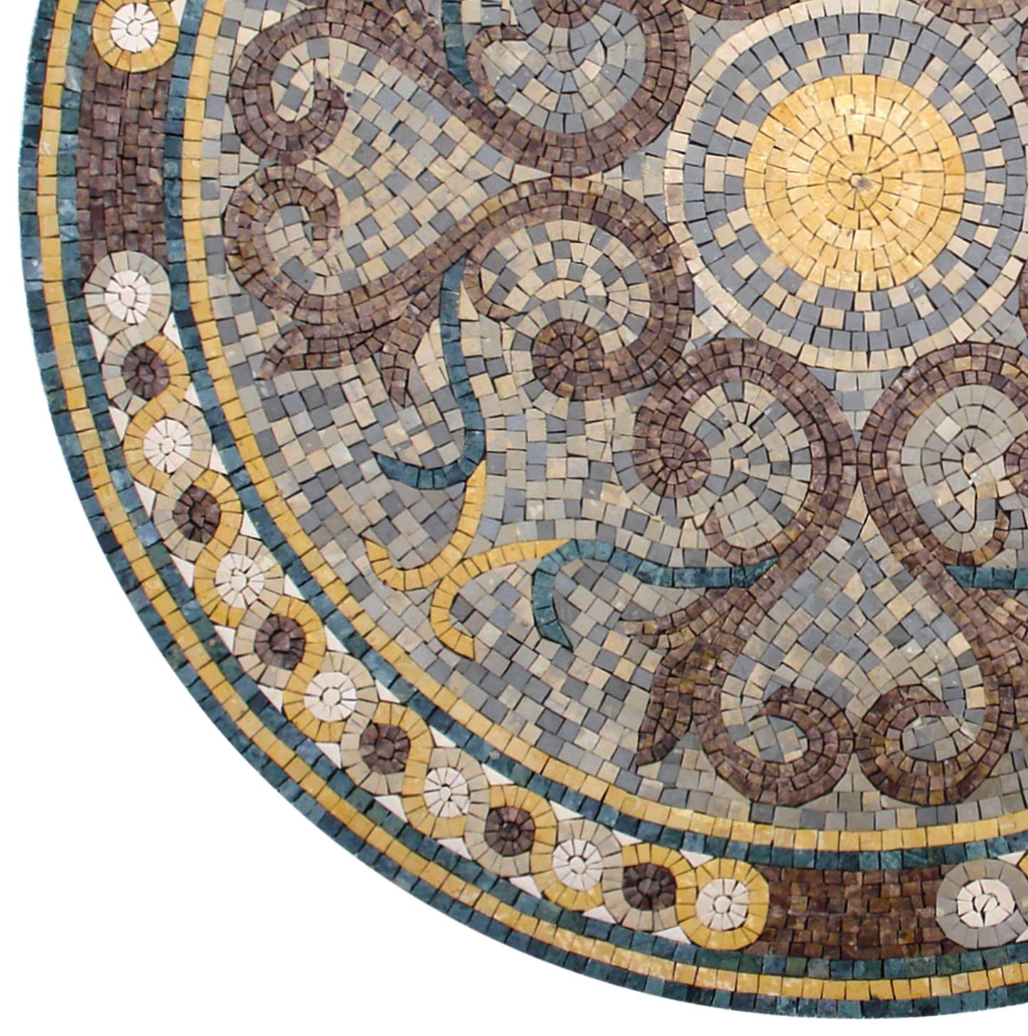 Timeless Elegance - 36-Inch Handmade Pattern Mosaic Medallion - Natural Marble Tile Décor - Customization available