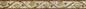 Botanical Mosaic Tile Border: Yellow Brown Marble Art, 4"