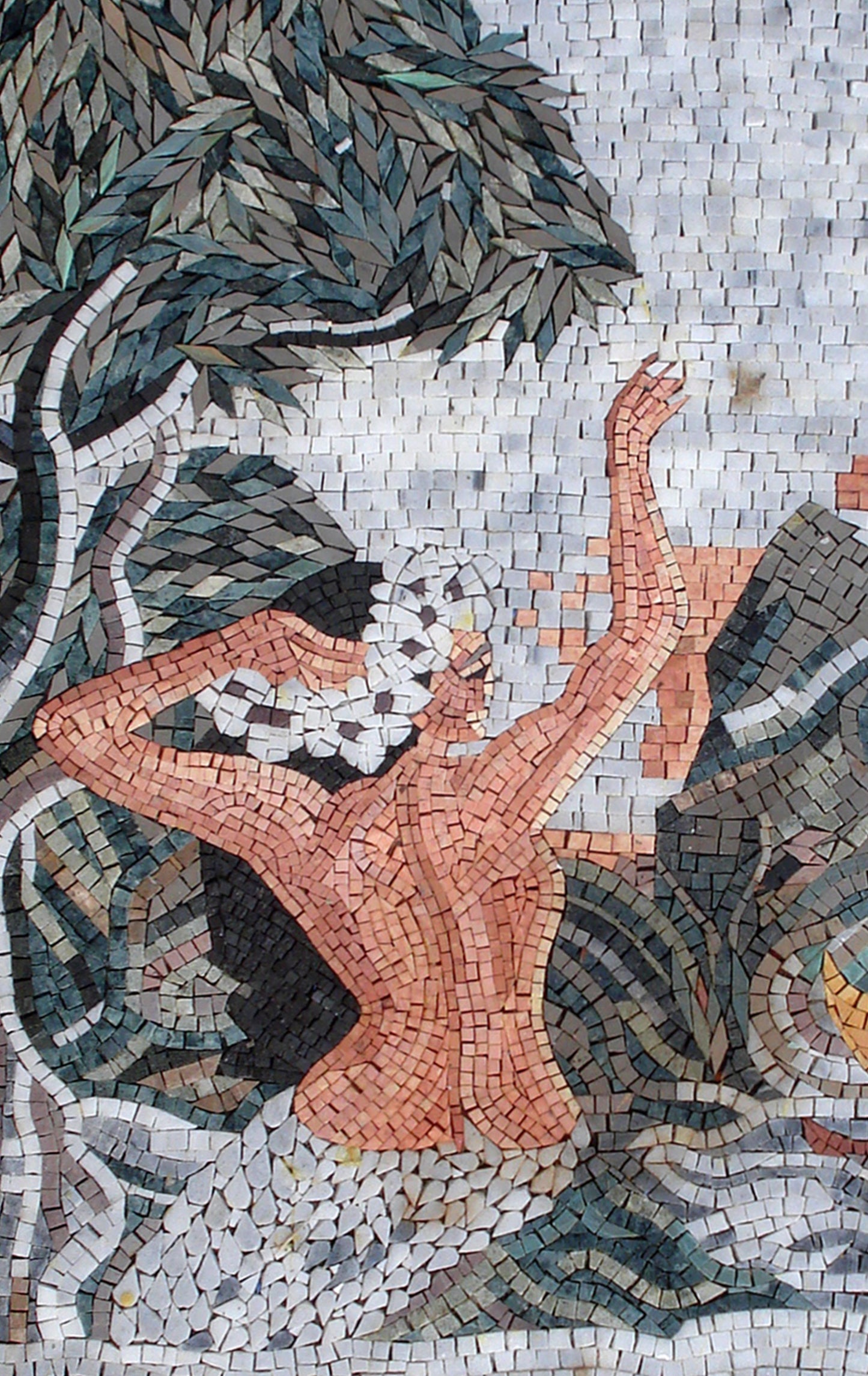 Handmade Mermaid Mosaic Art Tile: Seashore Wall Decor