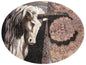 Handmade Marble Unicorn Mosaic Mural: Living Room Wall Art (50x32 in)
