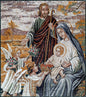 52"x60" Nativity Mosaic – Angels Visiting Baby Jesus, Mary & Joseph, Customization Available