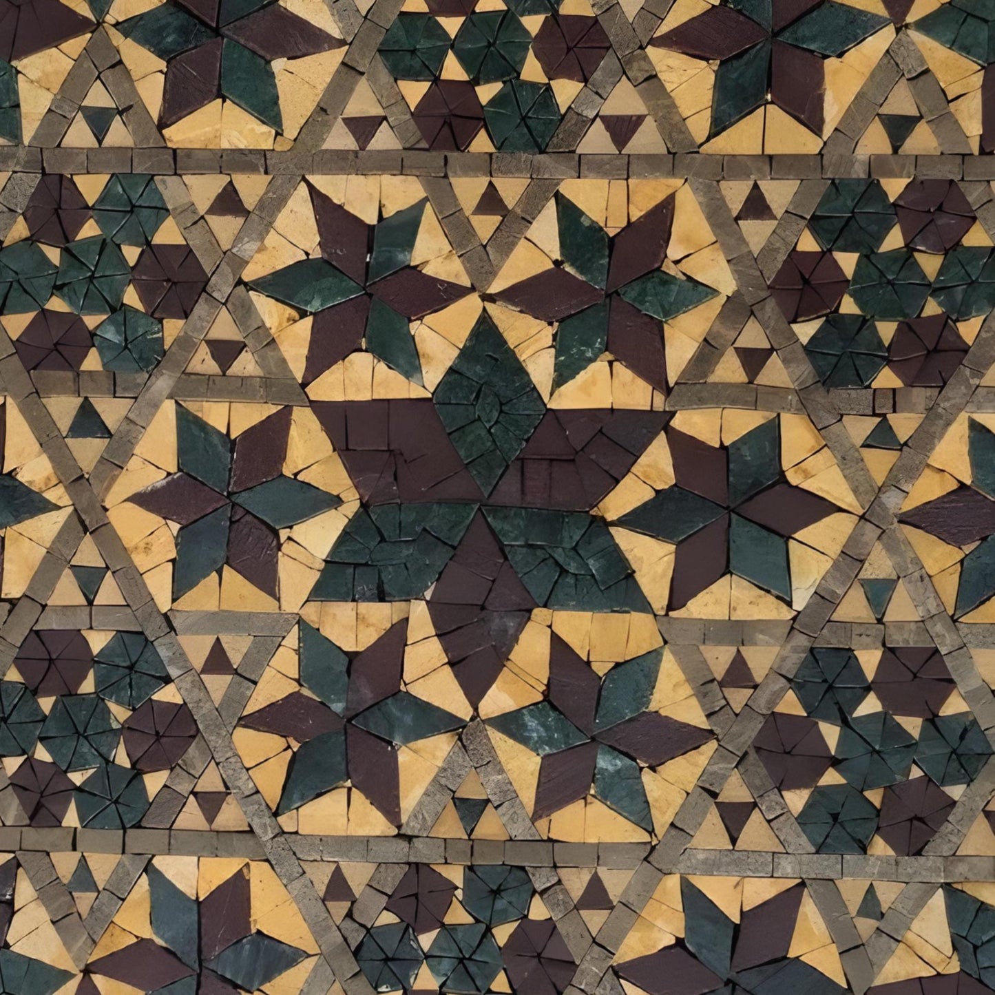 Custom Mosaic Medallion – Handmade Marble Tile Medallion with Geometric/Floral Pattern