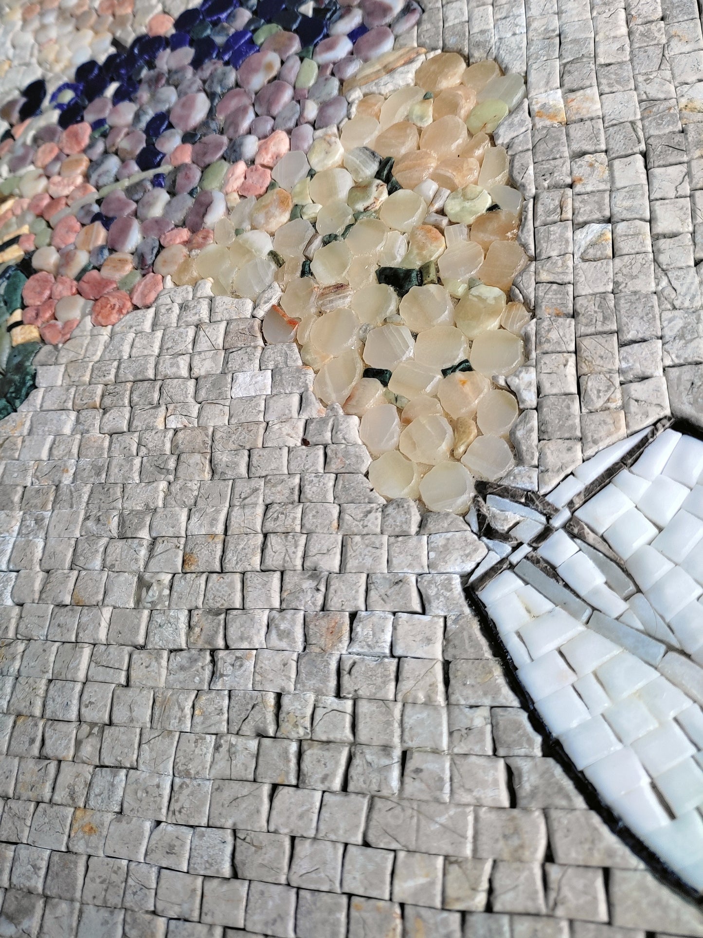 Handmade Marble Mosaic Tile: Champagne & Wine, Kitchen Backsplash (24x24)