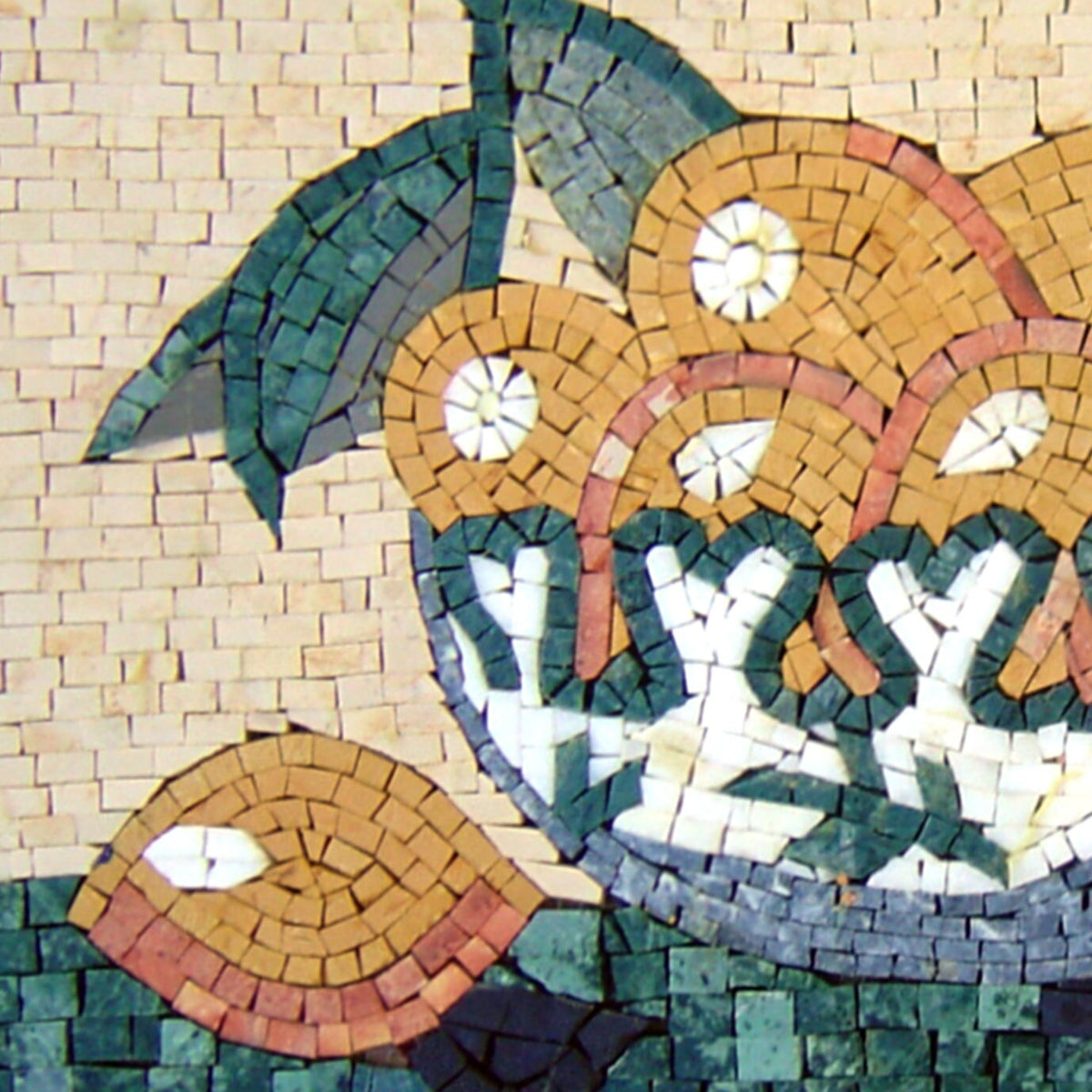 FRUIT MOSAIC MARBLE Art | Fruit Bowl Mosaic Stone Art For Kitchen Wall Décor And Kitchen Stove Backsplash