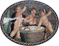 Handmade Cherubs Marble Mosaic Mural: Indoor/Outdoor Wall Art (52” x 32")