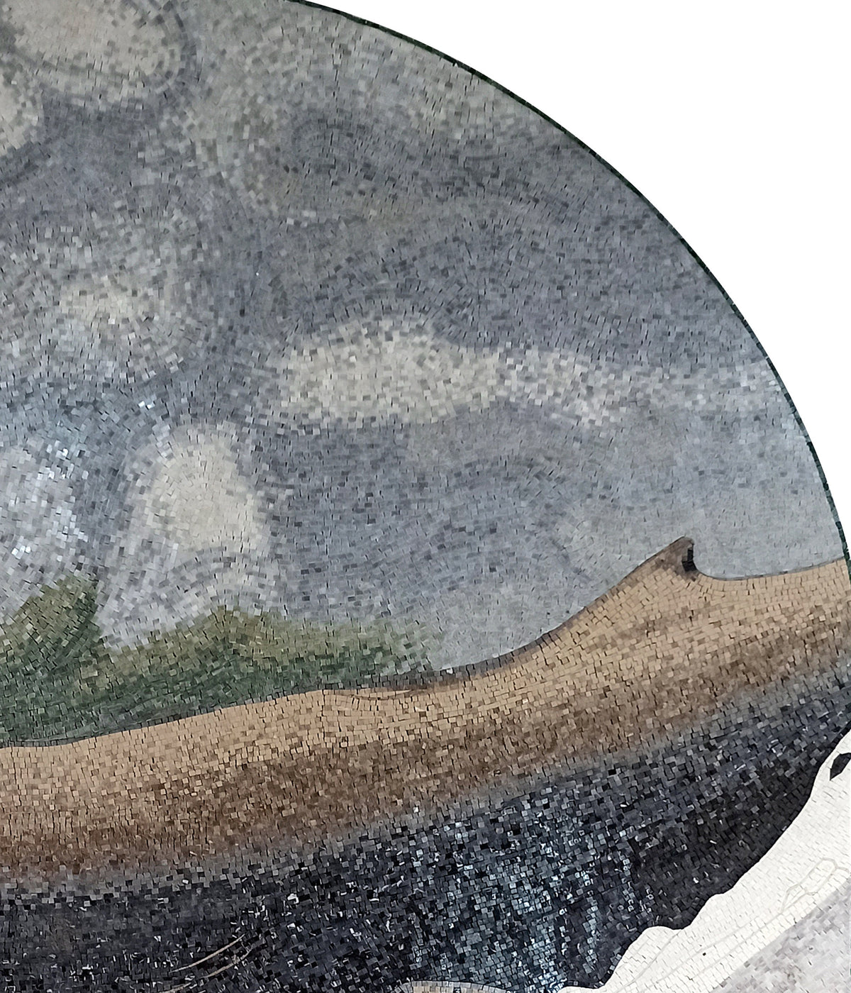 Handmade Humpback Whale Mosaic Tile: Sea Animal Wall Art (92” x 80”)