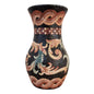 Handmade Black Mosaic Vase: Round Marble Stone Art, 16"