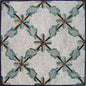 40" Floral Marble Mosaic Tile: Geometric Medallion Art
