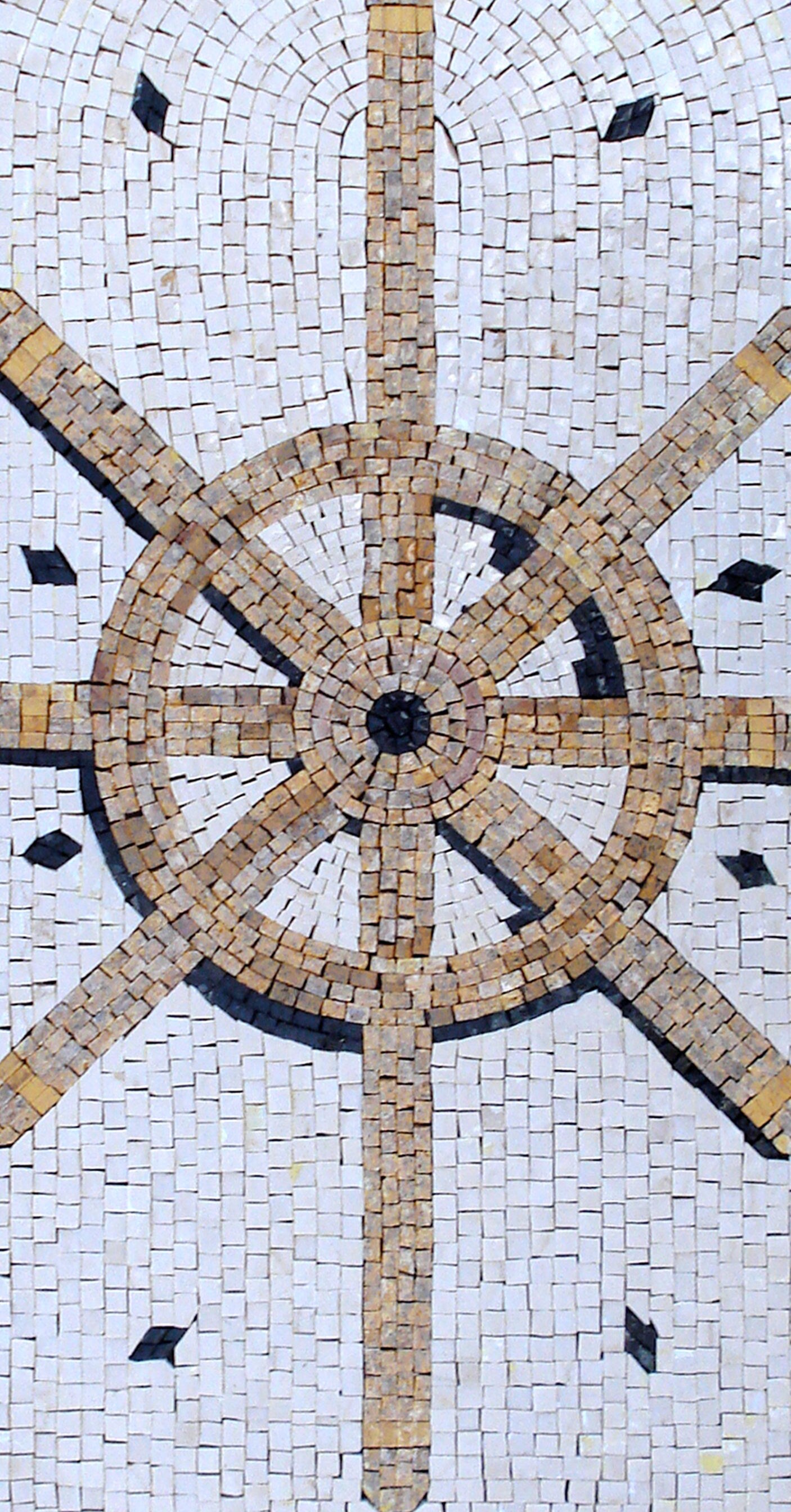 AR001 Helm Nautical Arched Mosaic Wall Art