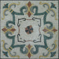 40" Medallion Mosaic Tile: Geometric Floral Marble, Indoor/Outdoor