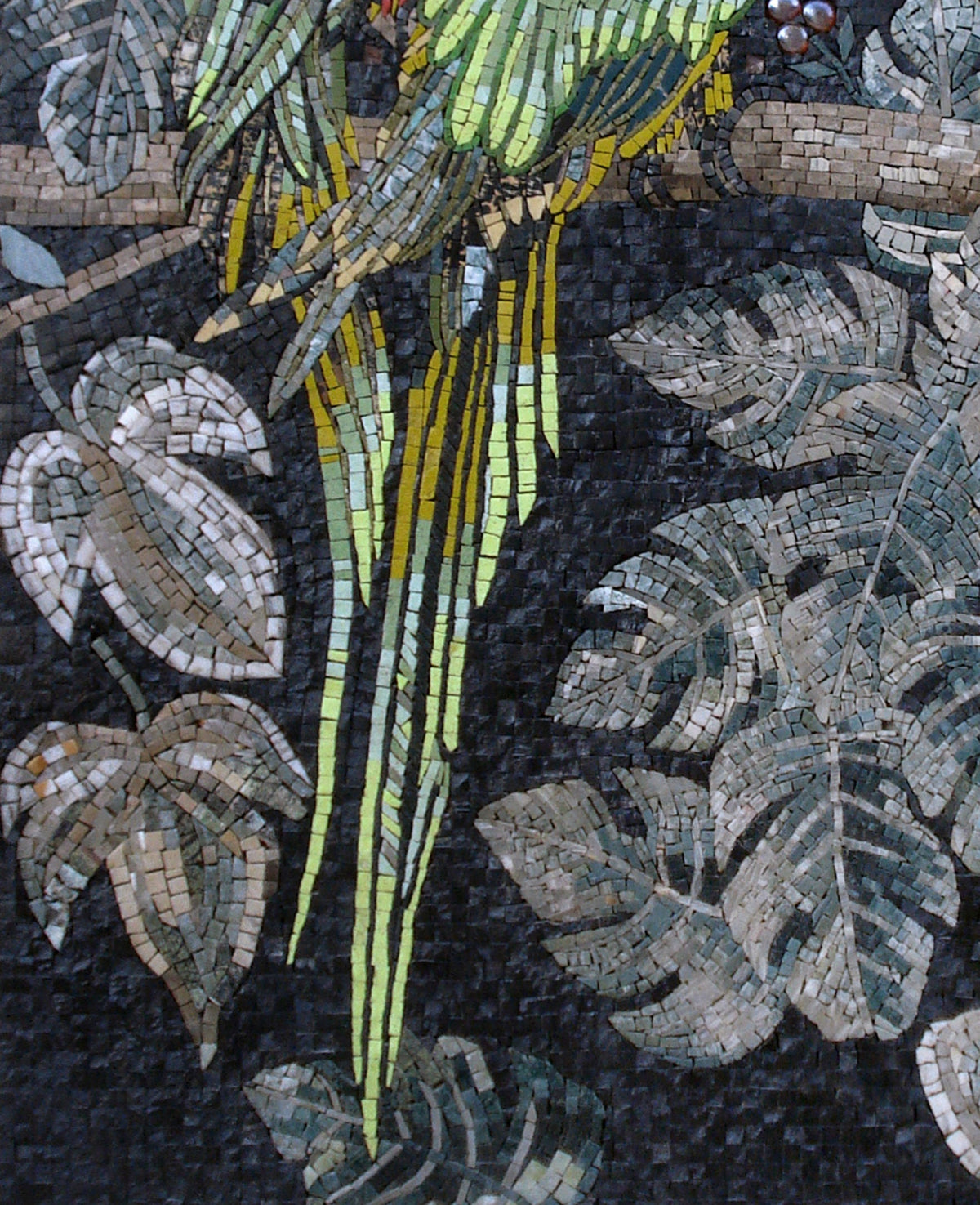 Macaw Parrot Mosaic Tile Art: Handmade Stone Wall Decor (36” x 30”)