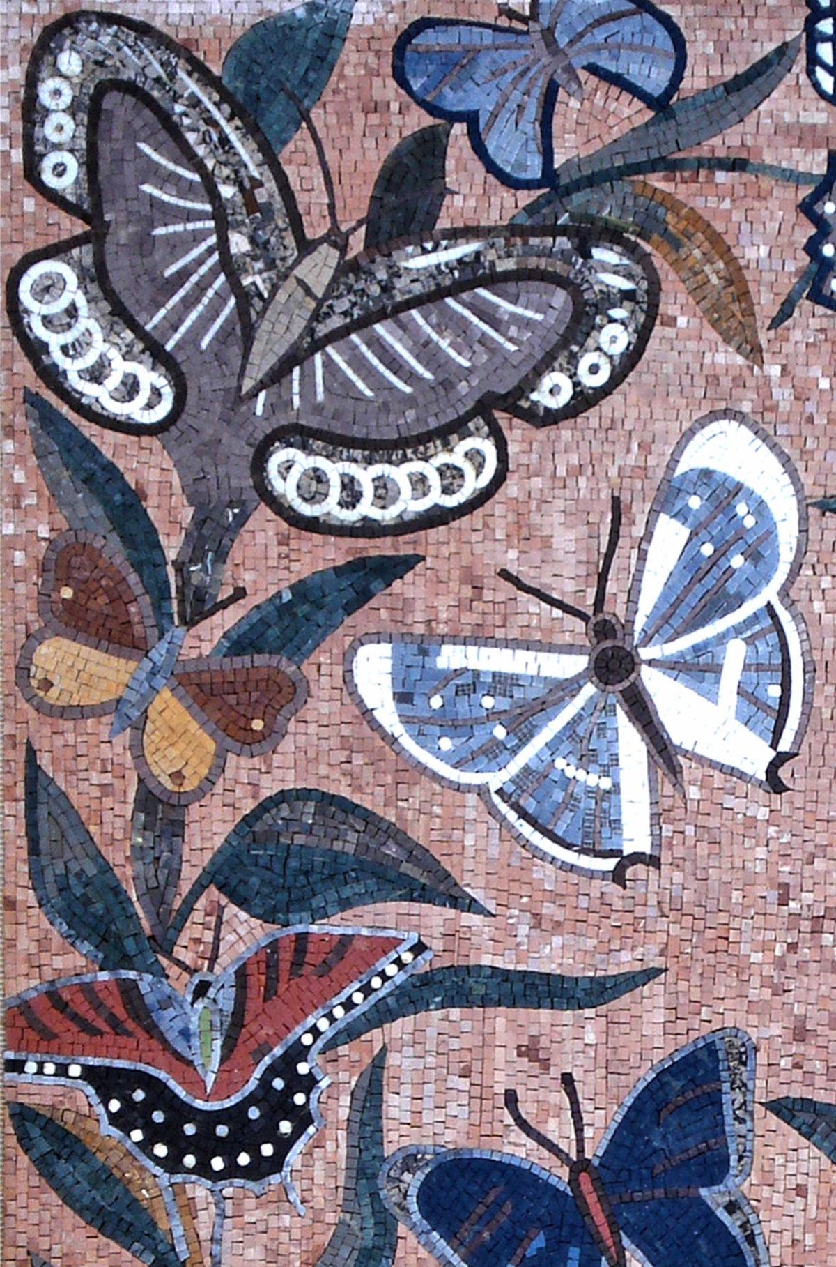 BM001 Handmade Marble Mosaic Art Kaleidoscope Butterfly