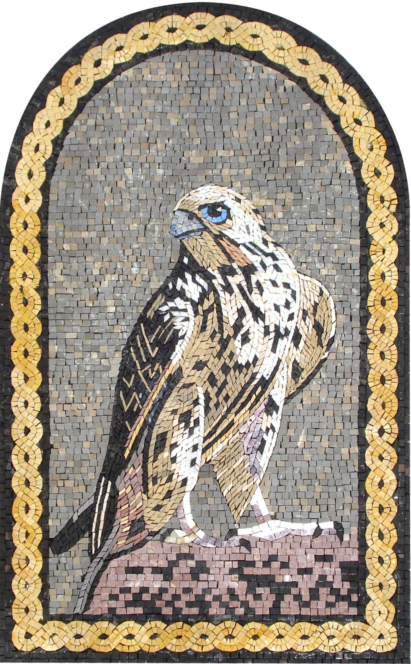 AN110 Handmade Marble Mosaic Falcon Mosaic Art Tile