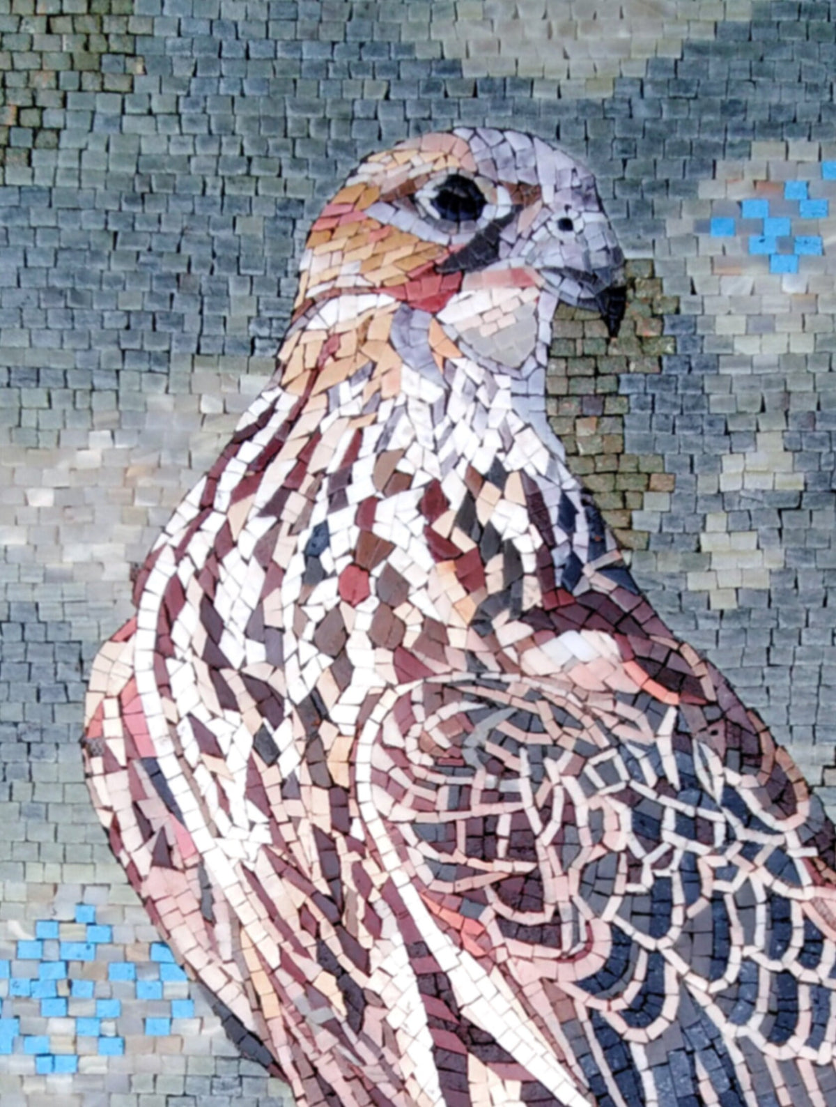 FALCON ART TILES| Wild Bird Mosaic Tiles And Backsplash For Living Room Walls| Falcon Artwork Tiles For Interior Hall And Rooms Decor