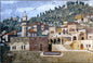 Handmade Marble Mosaic Tile: Middle Eastern Old City Landscape