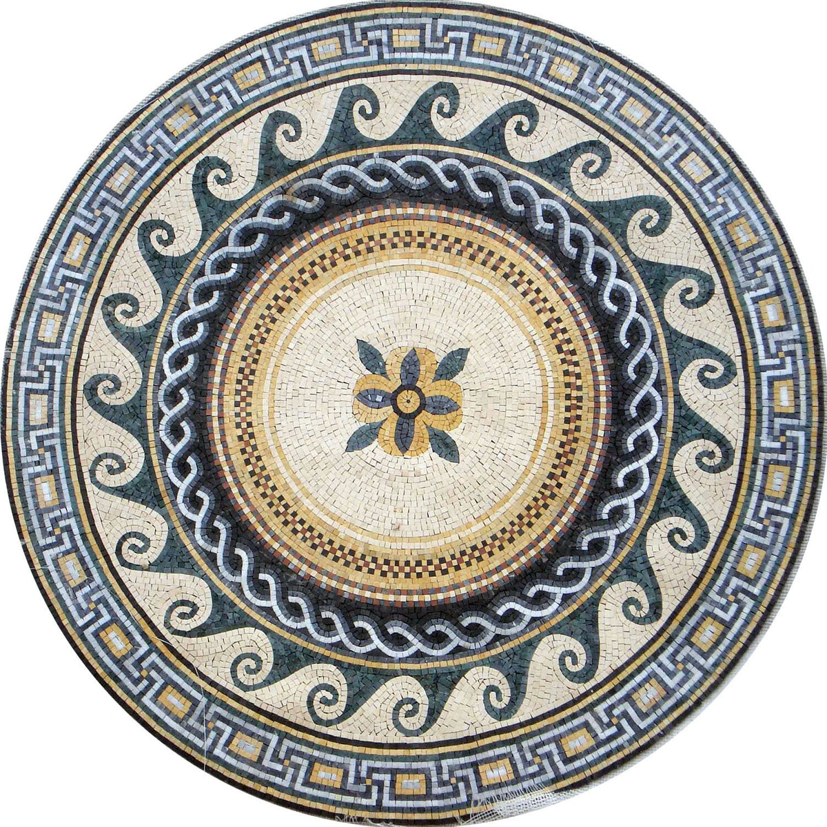 40" Handmade Decorative Medallion wall floor Marble Mosaic Art Stone Tile