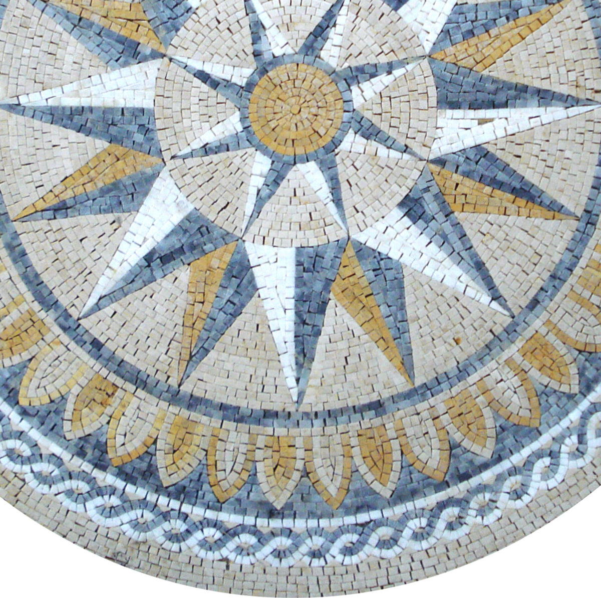 Elegant 40" Handmade Floral Pattern Medallion Marble Mosaic Art Tile Stone Décor - Customization available