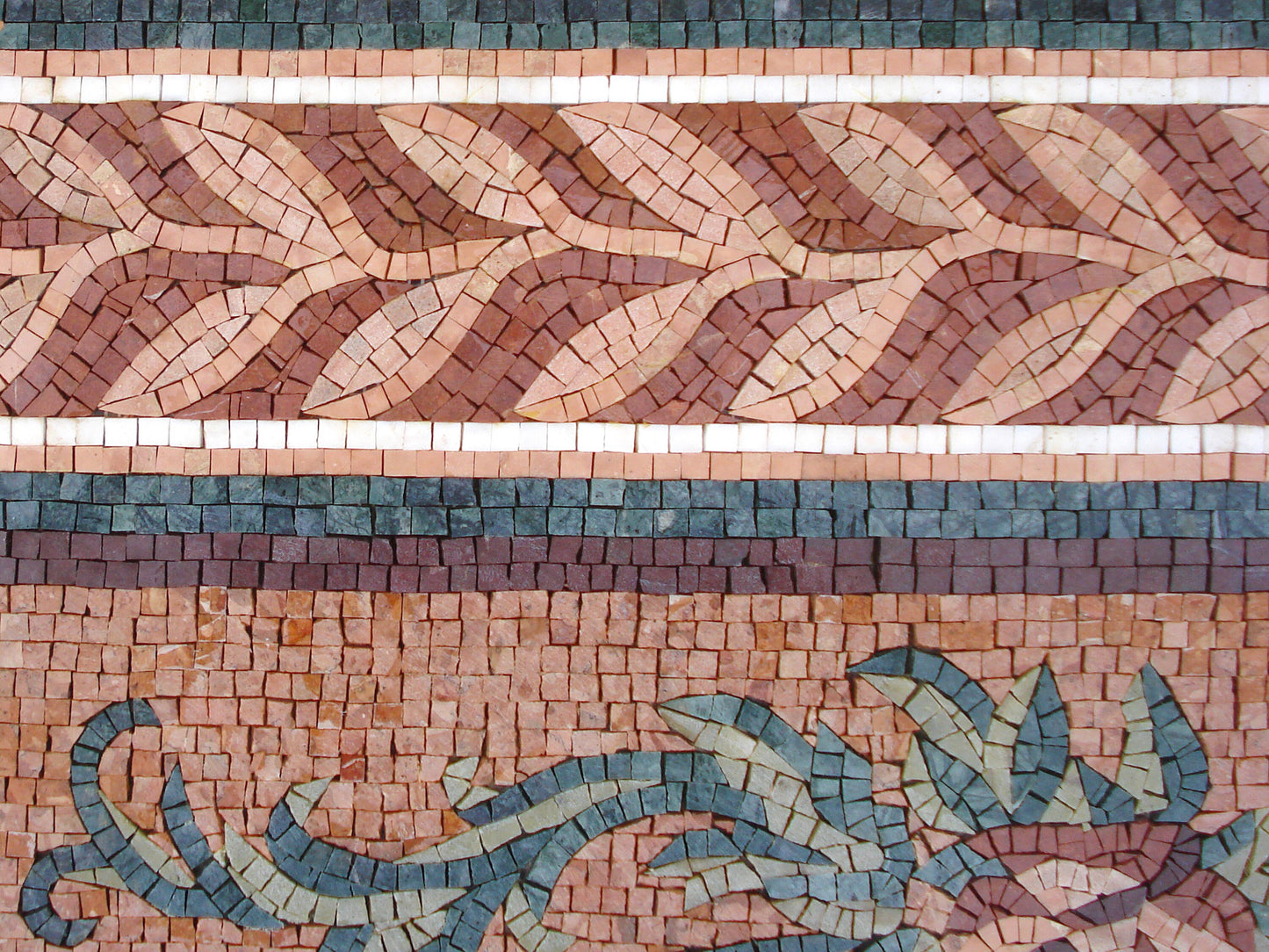 Handmade Marble Mosaic Rug: Floral Stone Art, 120x80