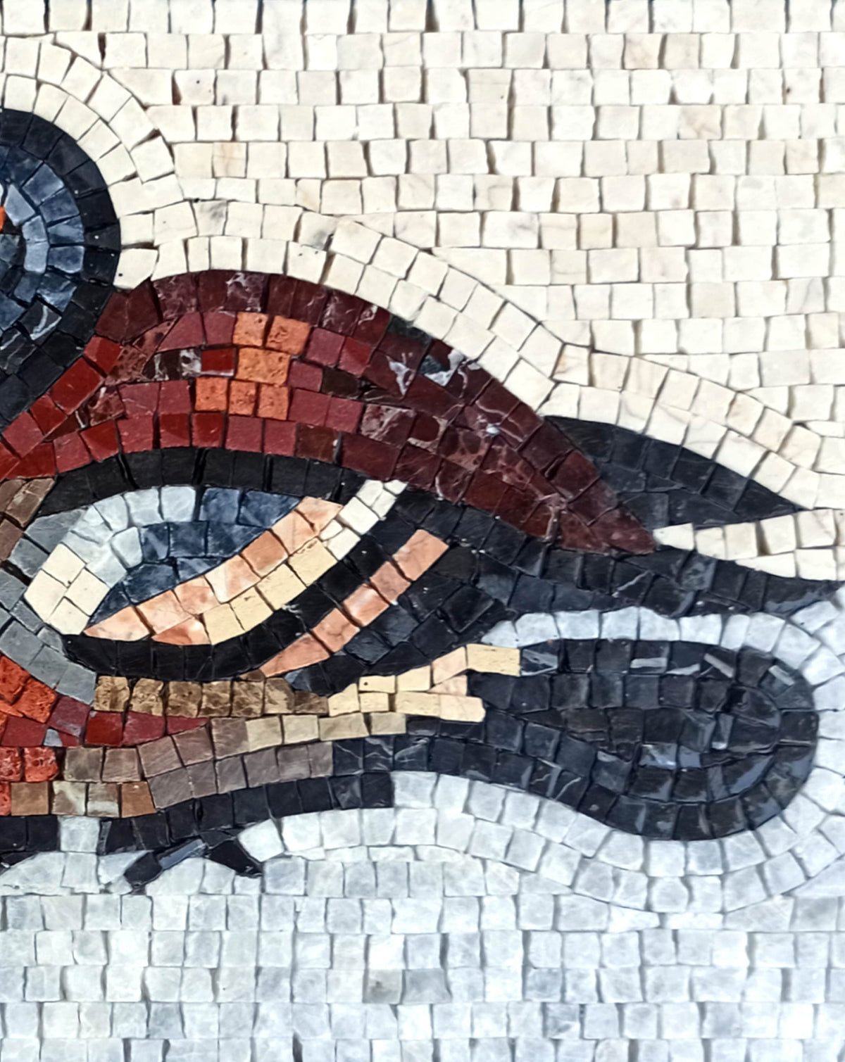 DUCK MOSAIC TILES | Animal Mosaic Tiles For House Warming | Mallard Duck Pair Swimming In Pond Art Tiles For Interior Hall And Room Walls