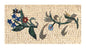 Handmade Wildflower Mosaic Border: Blue & Red Marble Tile Trim, 8"