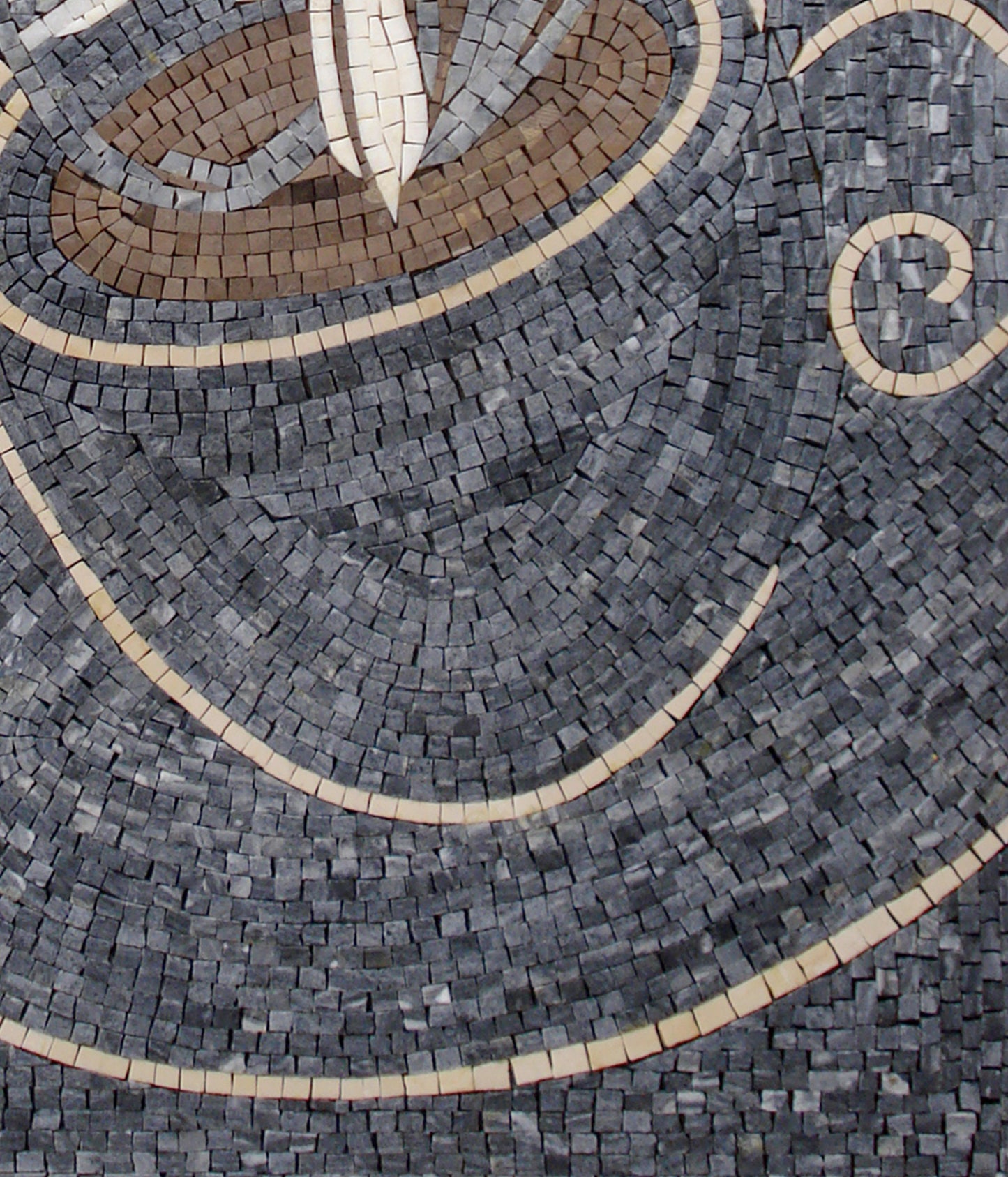 Handmade Coffee Mosaic Tile Art: Marble Wall Hanging (32” x 22”)