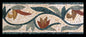 Handmade Marble Tile Border: Tropical Red Flower Vine, Botanical Backsplash Accent - 8" x 40"