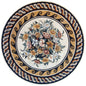 60" Floral Mosaic Floor Medallion – Botanical Design, Nature-Inspired Home Decor, Customization Available