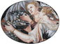 Handmade Women Portrait Mosaic Tile Mural: Wildflowers, Stone Art