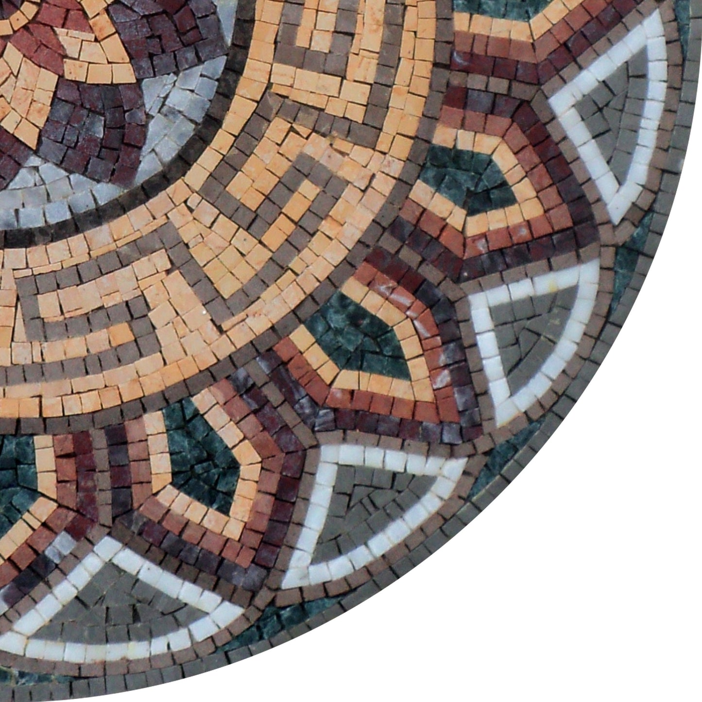 Colorful Handmade Medallion Marble Mosaic Art Tile - Vibrant Stone Décor - Customization available