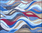 Handmade Abstract Marble Mosaic Mural: Colorful Medallion Tile Art (52” x40")
