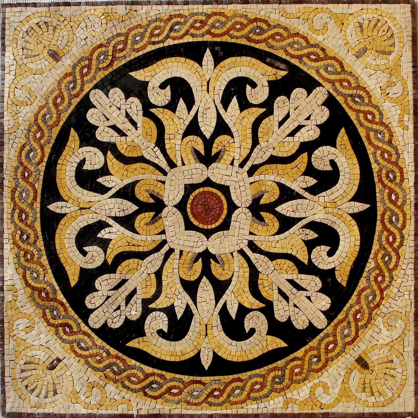 40" Handmade Marble Mosaic Square Floor Interior Home Décor Art Tile Stone.