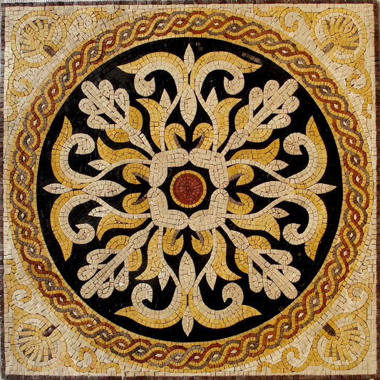 40" Handmade Marble Mosaic Square Floor Interior Home Décor Art Tile Stone.