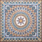 Handmade Marble Stone Mosaic Rug: Square Medallion Design