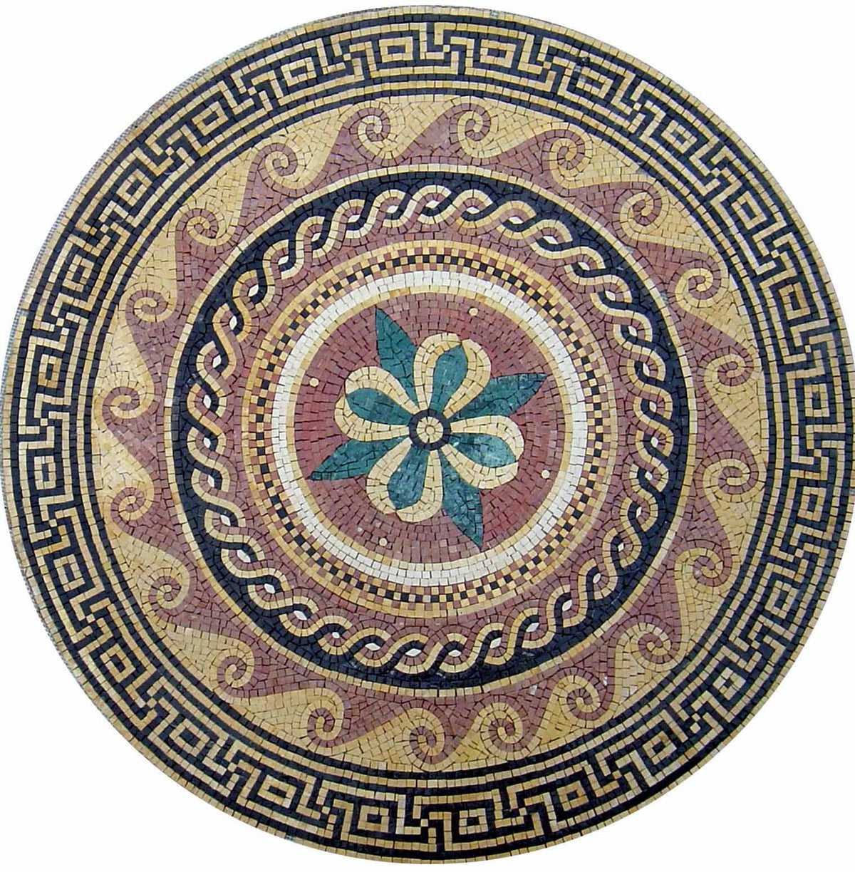 48" Handmade Decorative Medallion wall floor Marble Mosaic Art Stone Tile Décor