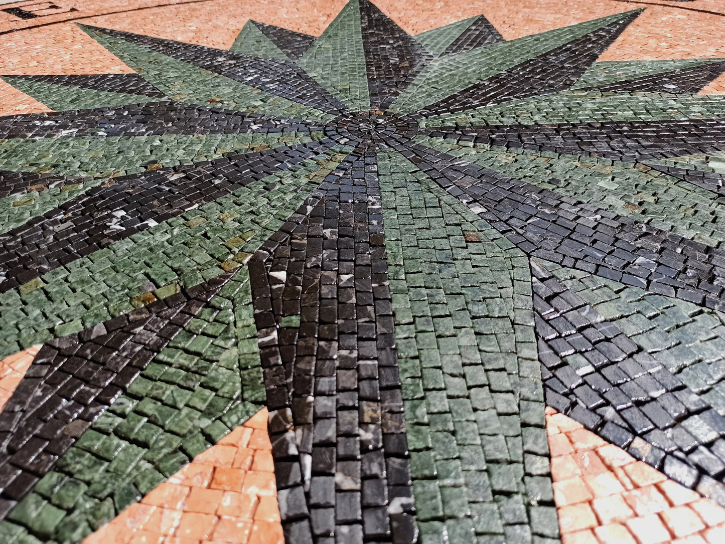 Artisan Craft: Handmade Compass & Pool Medallion Tile Ideas - Customization available