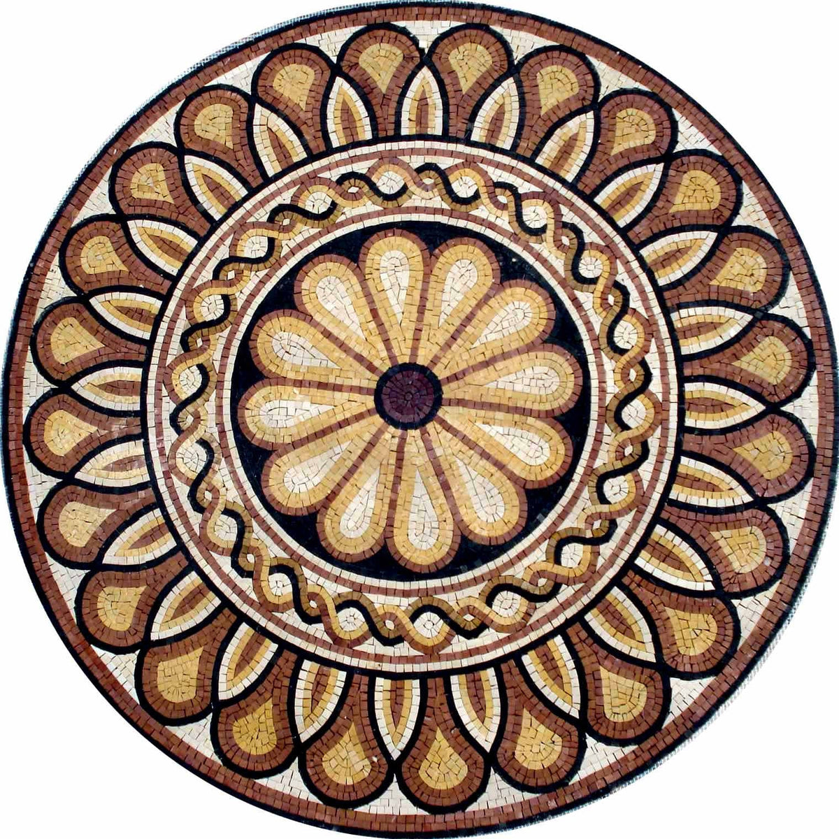 48" Handmade Decorative Medallion wall floor Marble Mosaic Art Stone Tile Décor