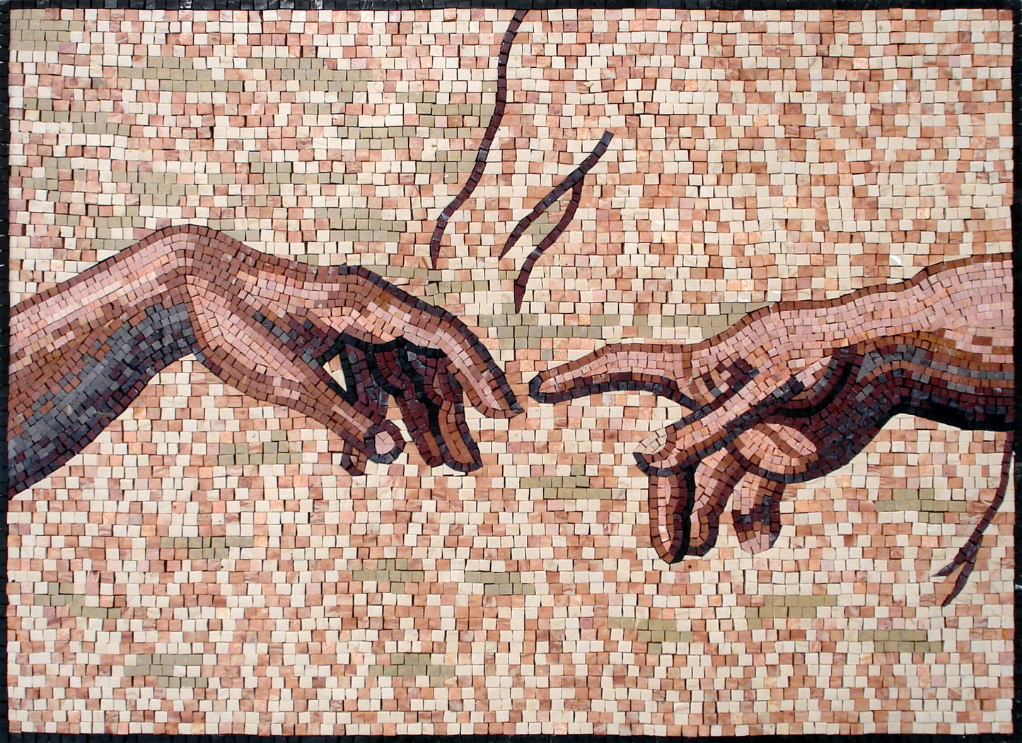 Creation of Adam Mosaic Mural: Handmade Italian Art Tiles