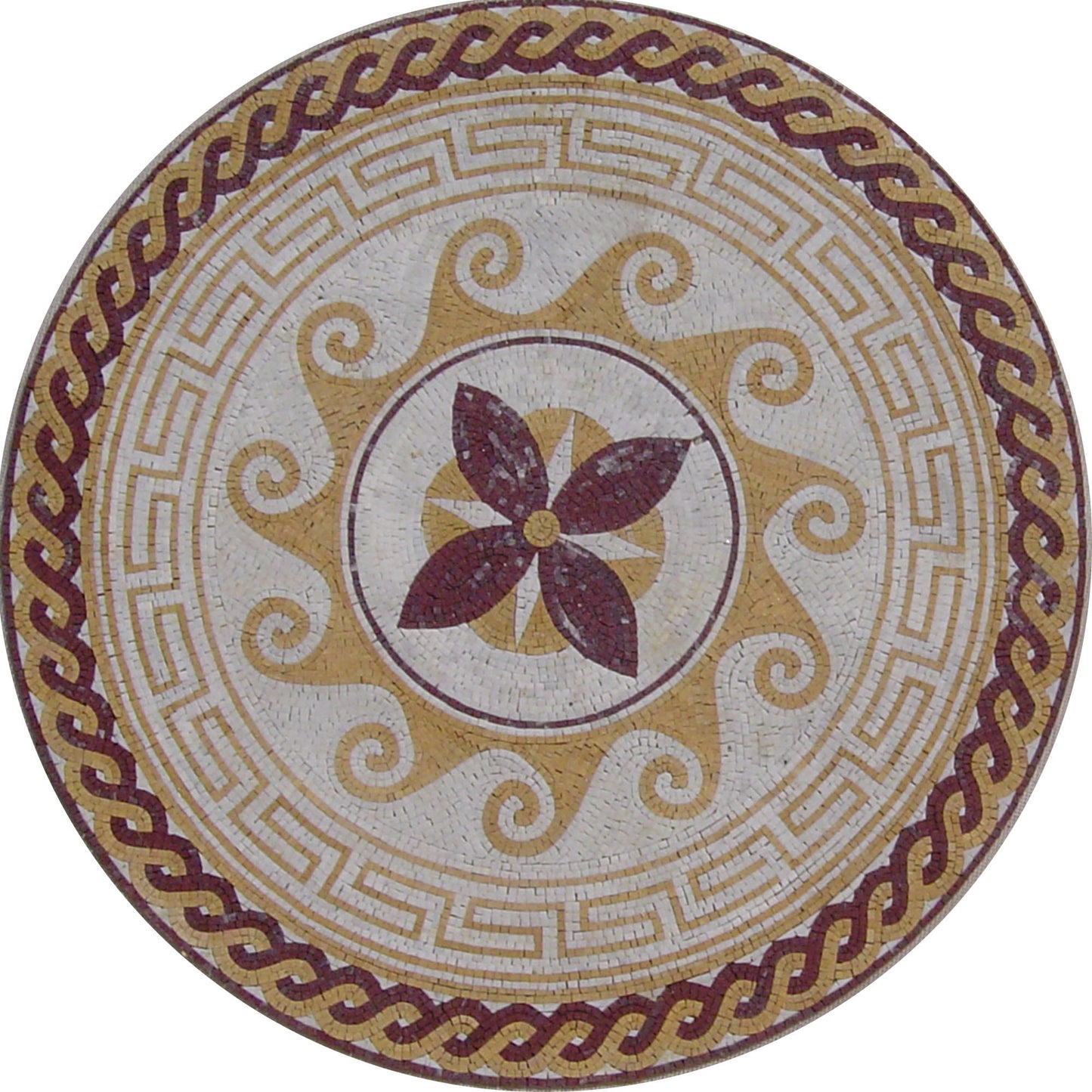48" Handmade Decorative Medallion wall floor Marble Mosaic Art Stone Tile Décor