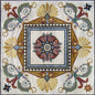 40" Floral Marble Mosaic Tile Medallion: Indoor/Outdoor Floor Art